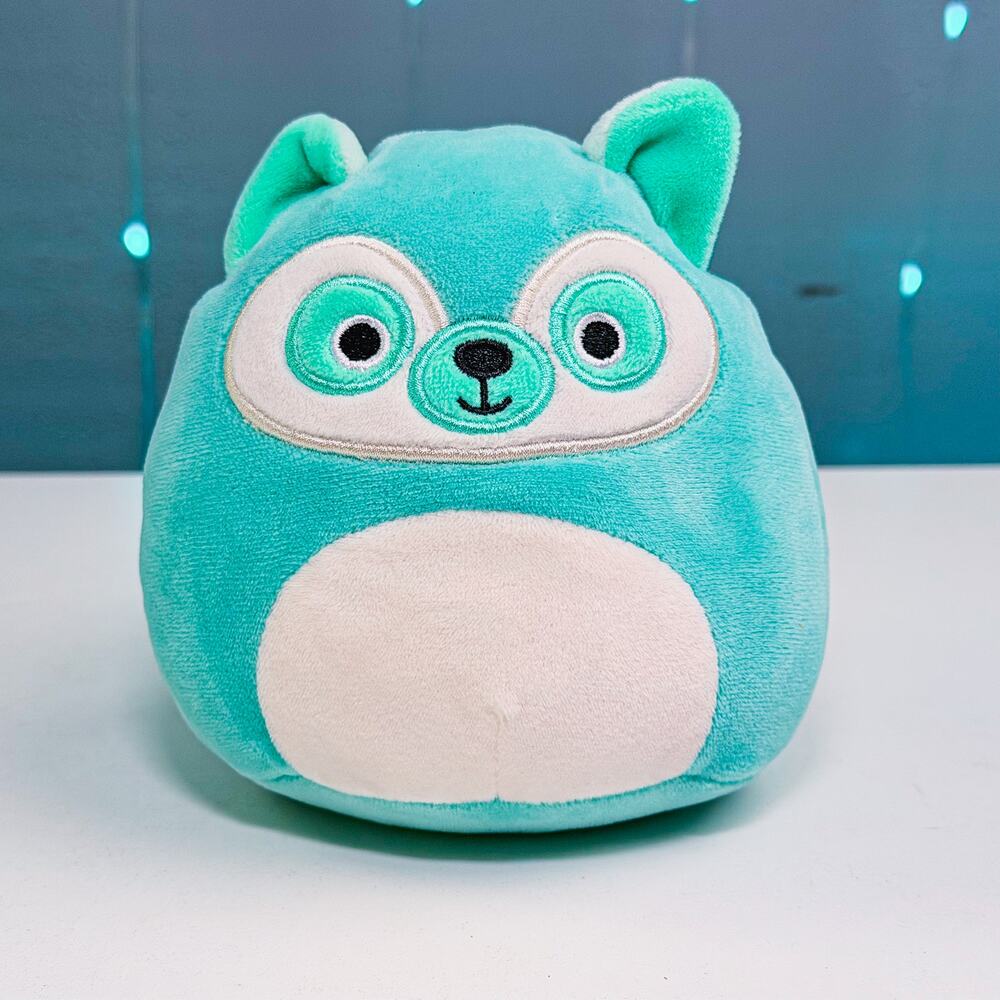 Squishmallows Maxie the Raccoon 5" Turquoise Blue Plush Stuffed Animal